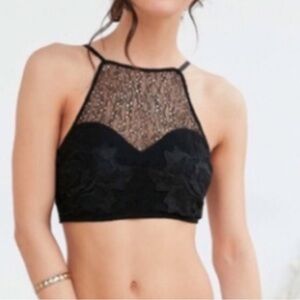 Free People Black Lace Bralette